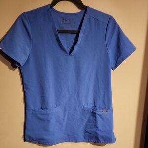 Figs Technical Collection Scrub Top in Blue XS